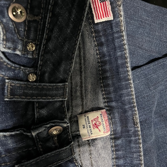 Tue Religion medium wash Swarovski button jeans - Picture 6 of 8